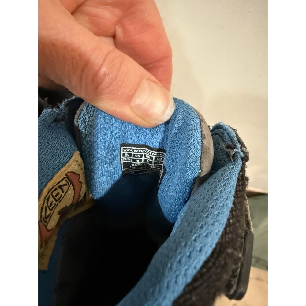 KEEN Kid's Toddler Boys Snow Troll Boots Shoes Black Size 10 Easy On Winter Gray - Picture 7 of 7